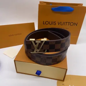 High Quality Louis Vuitton Belt Ash Genuine Leather Sophistication