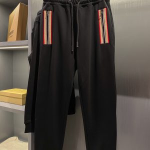 High Quality Luxury Burberry Cotton Sweatpants For Autumn