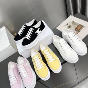 High Quality Celine Canvas Shoes White