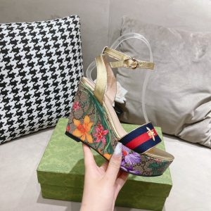 Luxury Aaa Gucci Canvas Sandals For Summer
