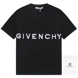Designer Luxury Givenchy Short-Sleeved T-Shirt Red Cotton Spring Summer