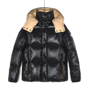 Designer Moncler Jacket Red Goose Down Nylon Fabric Relaxed Fit