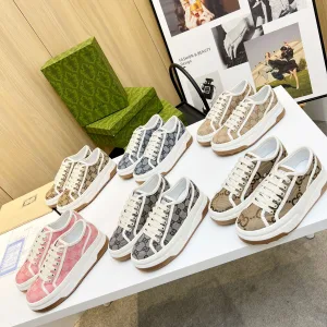 High Quality AAA Gucci Sneakers Color Sheepskin Leather Patchwork Jacquard Street Style Spring Early Patch Blocking