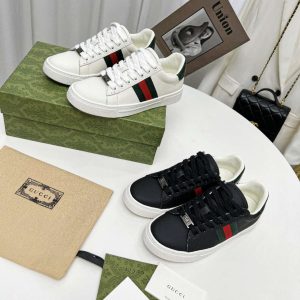 Luxury Designer Gucci Cowhide Sneakers