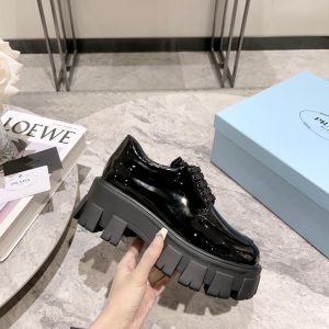 High Quality 1:1 Prada Leather Leather Shoes For Autumn