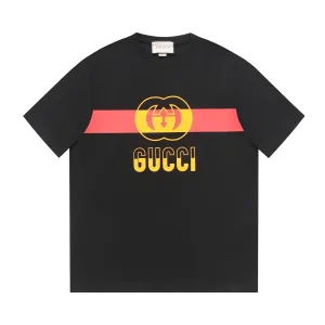 High Quality Reps Gucci Short Sleeves Black Spring Summer