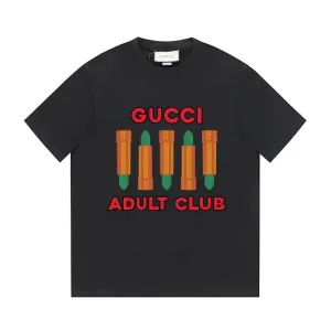 Reps Gucci Short-Sleeved T-Shirt Black Cotton Pure