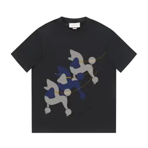 Luxury Gucci Short-Sleeved T-Shirt Black Cotton Pure