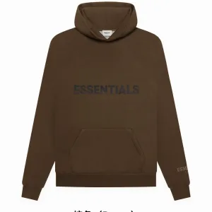 Super Clone Fear Of God Hoodies Red Cotton Polyester Fleece Ribbed Fabric Autumn Winter