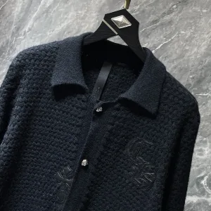Super Clone High Quality Chrome Hearts Sweater Ash Wool Embroidery