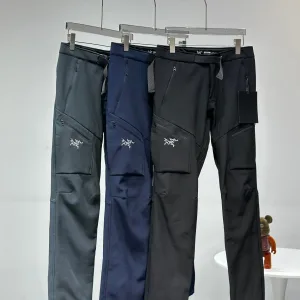 AAA Archaeopteryx Trousers Red Fleece Soft Mesh Winter Slim Fit