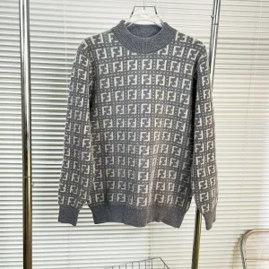 Designer Reps Fendi Sweater Red Cashmere Modal Jacquard