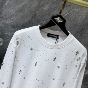 High Quality Super Clone Chrome Hearts Hoodies Black Adhesive Winter