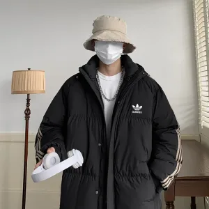 Super Clone High Quality Adidas Coat Black Cotton Down Winter