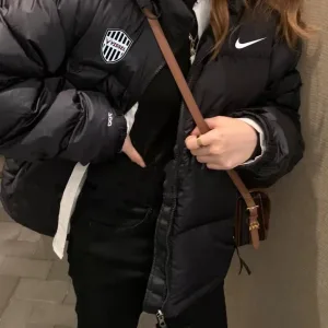 Reps Nike Down Jacket Black Duck Lace Embroidery