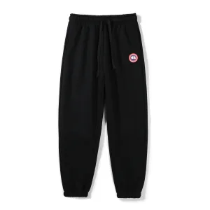 High Quality Canada Goose Sweatpants Red Fleece Fabric Autumn Winter And