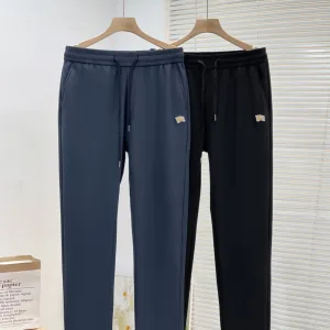 AAA High Quality Burberry Casual Pants Ash Silk Velvet Fleece Milk Corduroy Embroidery