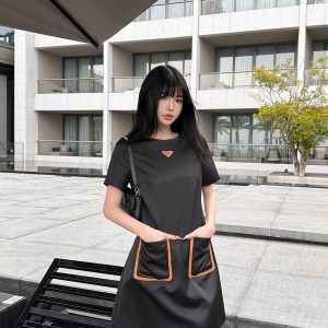 Aaa High Quality Prada Leather Dress For Spring