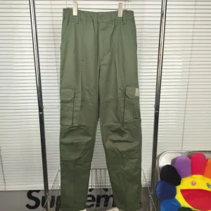 Luxury Carhartt Cargo Pants Green Cotton Pure