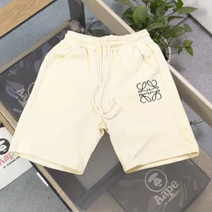 Super Clone Loewe Shorts Red Adjustable Drawstring Street Style