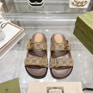 High Quality Super Clone Gucci Sandals Red Rubber Summer