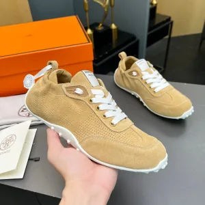 Reps Hermes Sneakers Goatskin Suede Cowhide