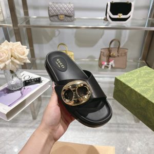Aaa Gucci Cowhide Slippers For Spring