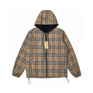 High Quality Burberry Outerwear Red Polyester Fiber Mature And Sophisticated