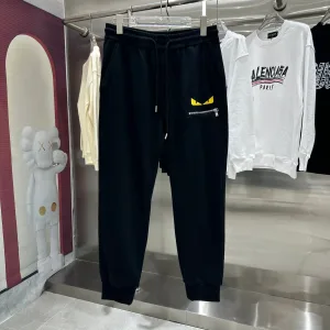 Luxury Fendi Sweatpants Red Cotton Pure