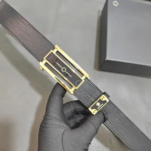 Designer Montblanc Belt Genuine Leather Top-Grain Cowhide