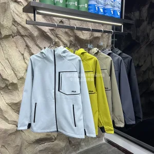 Designer Fila Jacket Yellow Fleece Unrestricted Movement Winter