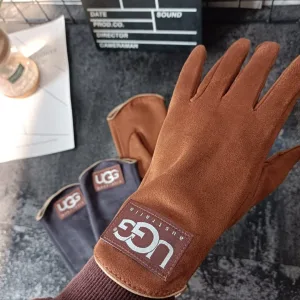 Luxury Ugg Gloves Dark Gray Fleece Soft And Smooth Winter