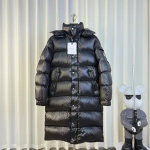 Reps Monk Coat Ash Wool Goose Down Felt Nylon Fabric Winter Slim Fit Embroidery