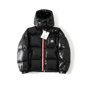 Designer Monk Down Jacket Black Goose Nylon
