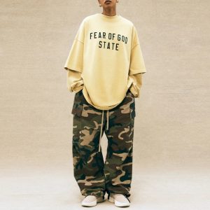 Designer High Quality Fear Of God Amber Short-Sleeved T-Shirt For Fall