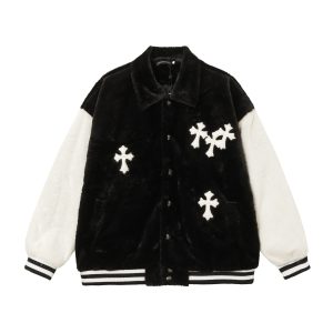 Designer Chrome Hearts Leather Coat For Autumn