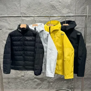 AAA Luxury Helly Hansen Jacket Red Down Fleece Water-Repellent Fabric Professional Outdoor Autumn