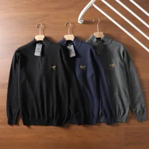 Super Clone Reps Archaeopteryx Sweater Black Cotton Simple And Elegant Autumn Winter