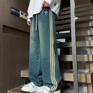 Super Clone AAA Adidas Jeans Red Exquisite Workmanship