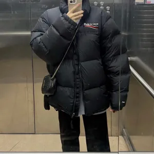 High Quality Balenciaga Down Jacket Red Gore-Tex Duck Woven Fabric Waterproof Membrane Simple And Versatile Exquisite Workmanship Street Style Winter Early Zippered Pocket