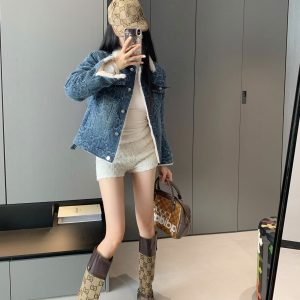 Aaa Luxury Gucci Denim Outerwear For Winter