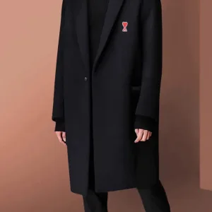 AAA Luxury Ami Overcoat Brown Cotton Wool Merino Duck Down Winter