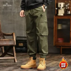 AAA Stone Island Work Pants Green Fleece