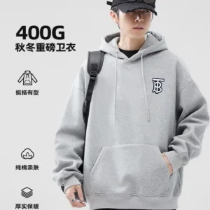 AAA Burberry Long-Sleeved Sweatshirt Red Cotton Fleece Fabric Suitable For All Body Types Winter