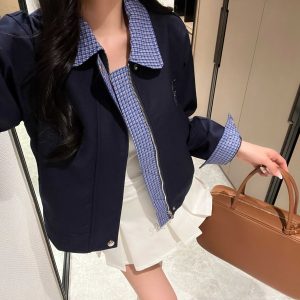 High Quality Miu Miu Plaid Outerwear
