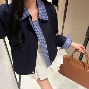 High Quality Miu Miu Plaid Outerwear