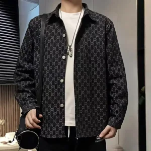 Luxury Designer Gucci Jacket Ash Jacquard Denim