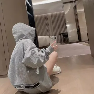 Reps Luxury Dior Hoodie White Down Jacquard Elegant Style