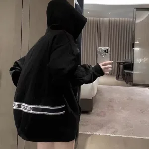 Reps High Quality Dior Hoodie Black Down Jacquard Elegant Style