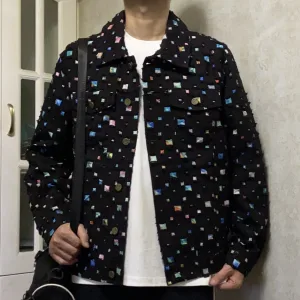Reps Louis Vuitton Coat Red Denim Composite